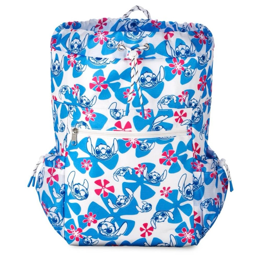 NWT Stitch Disney Blue and White Cinch Backpack